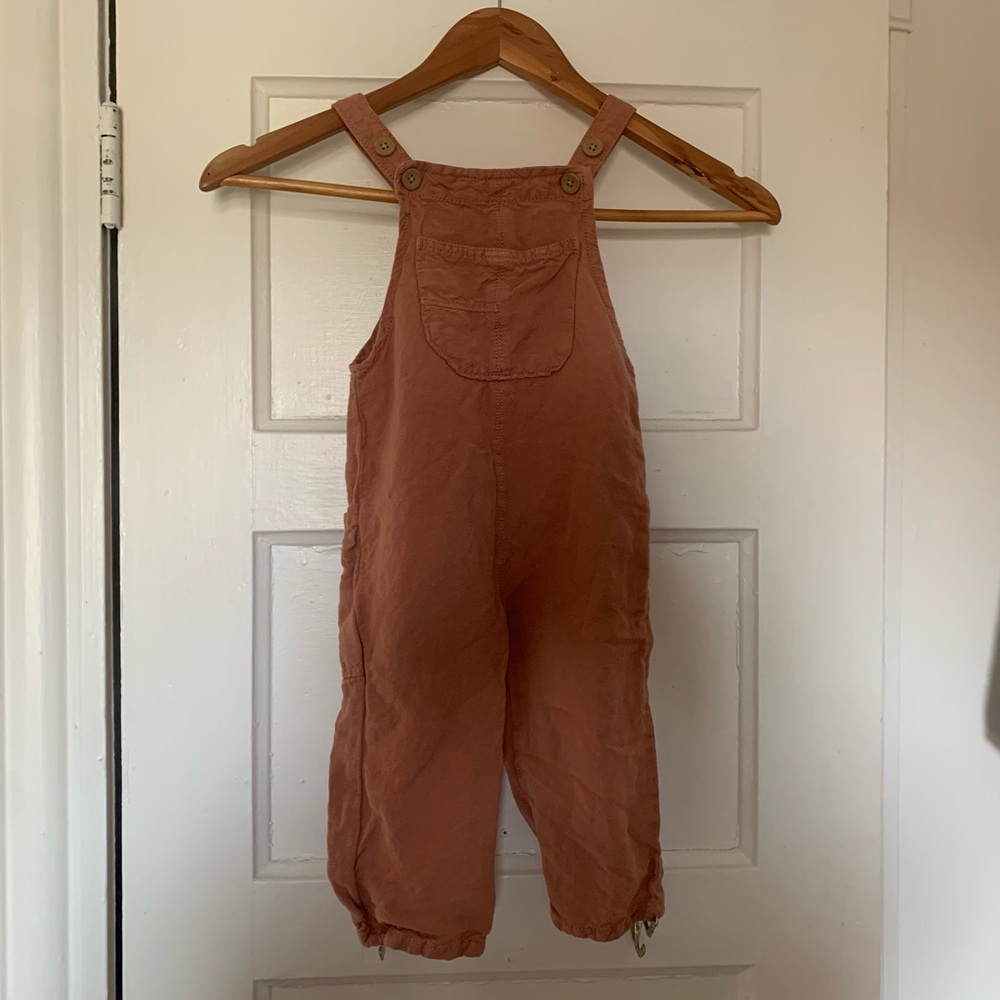 ZARA linen overalls 12-80 mos